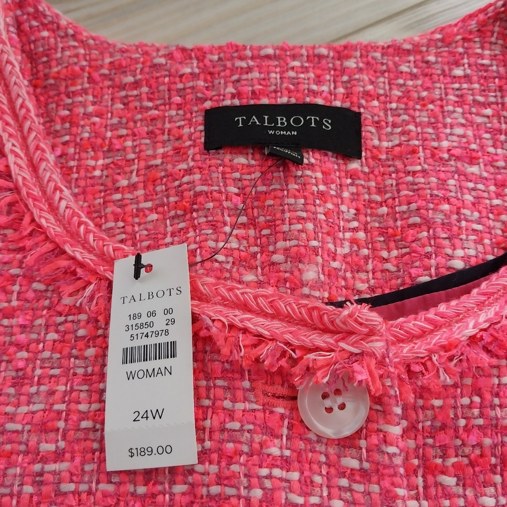 NWT Talbots Tweed Peplum Jacket - Picture 5 of 5
